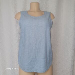 LOFT New Women Size M Light Blue Sleeveless Tank Top Size M